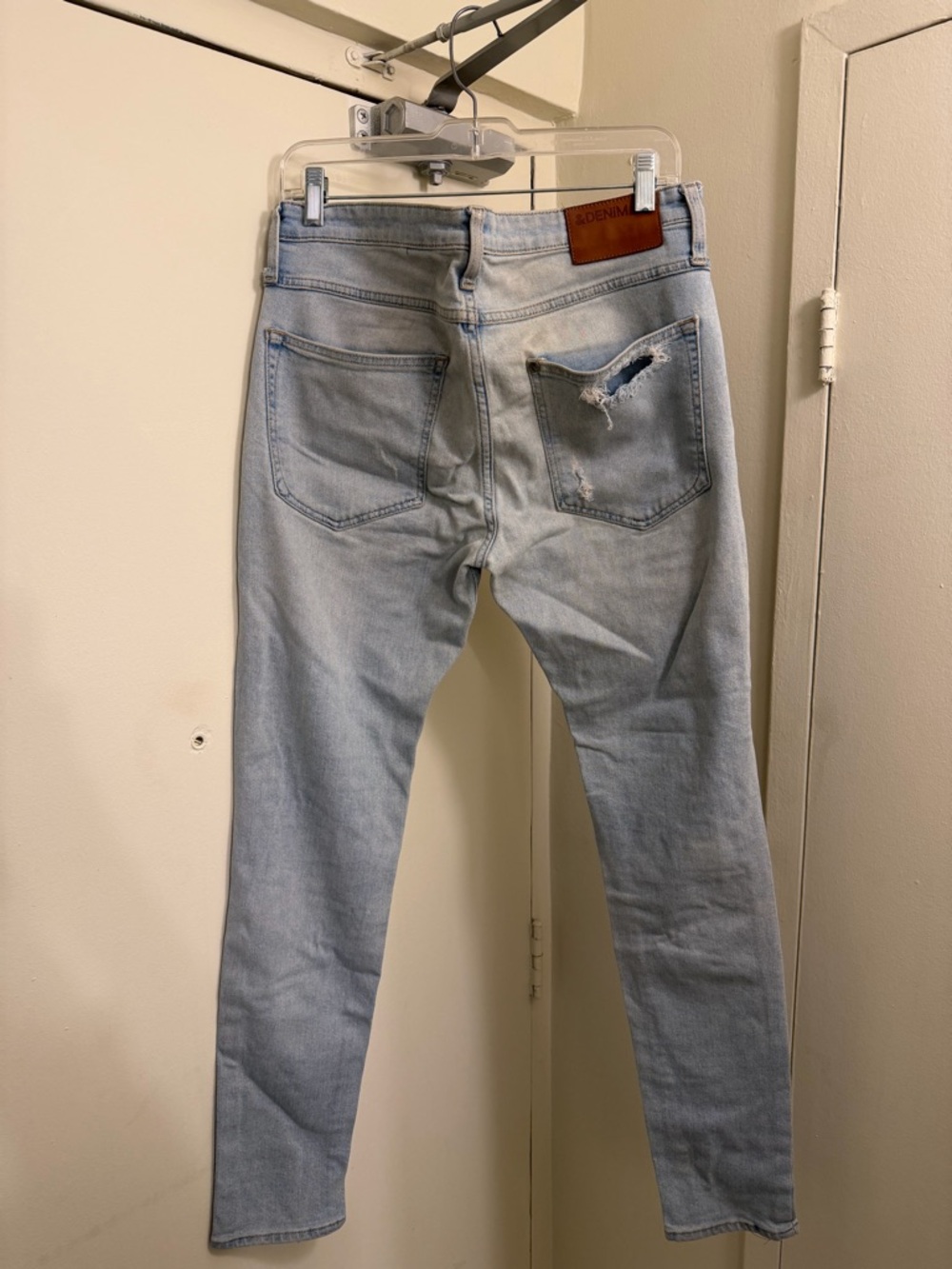 H&M Light Wash Distressed Ripped Jeans - Picture 2 of 2